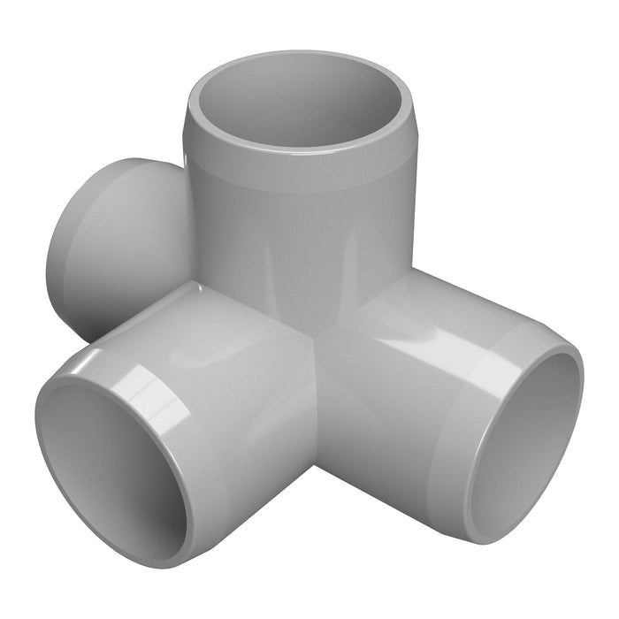 1-1/2 in. 4-Way Tee PVC Fitting (Box of 50)