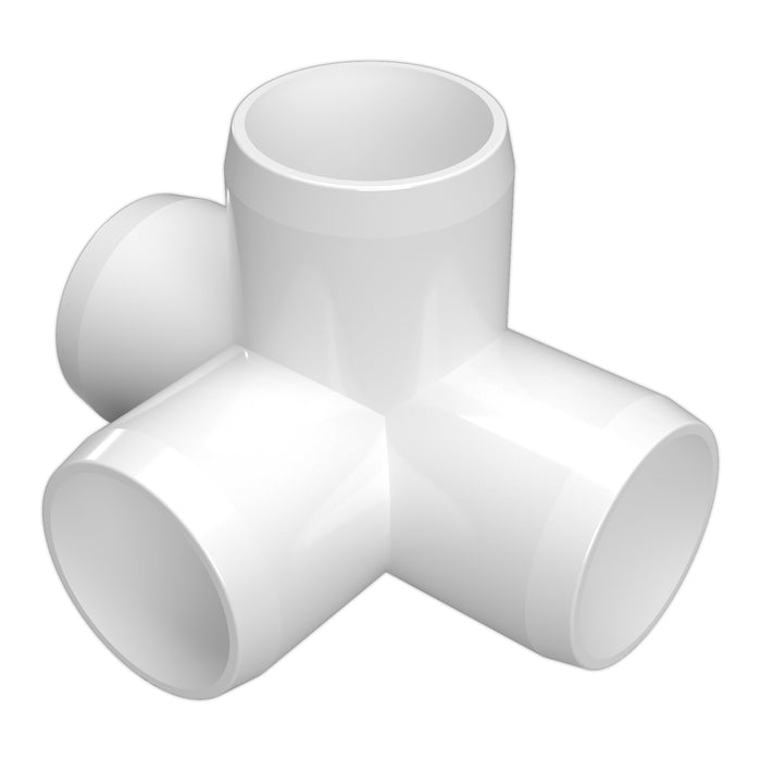 1-1/4 in. 4-Way Tee PVC Fitting (Box of 60)