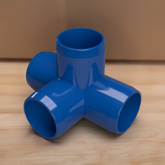 1-1/2 in. 4-Way Tee PVC Fitting (Box of 50)