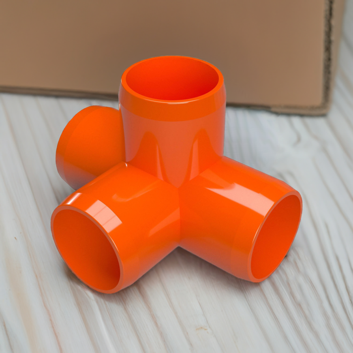 3/4 in. 4-Way Tee PVC Fitting (Box of 80)