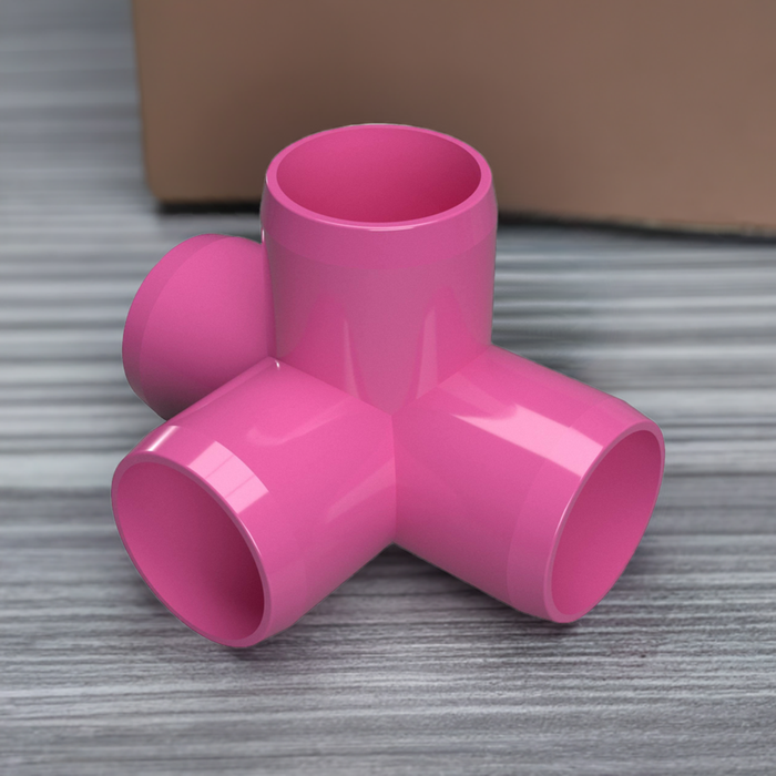 1/2 in. 4-Way Tee PVC Fitting (Box of 90)