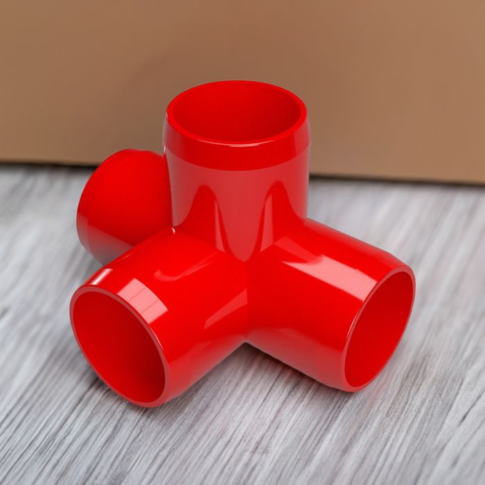 1/2 in. 4-Way Tee PVC Fitting (Box of 90)