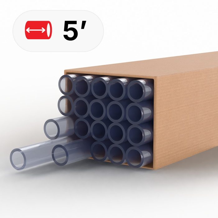 3/4 in. Clear Furniture Grade Schedule 40 PVC Pipe, 100 ft. (20x 5 ft. Lengths)