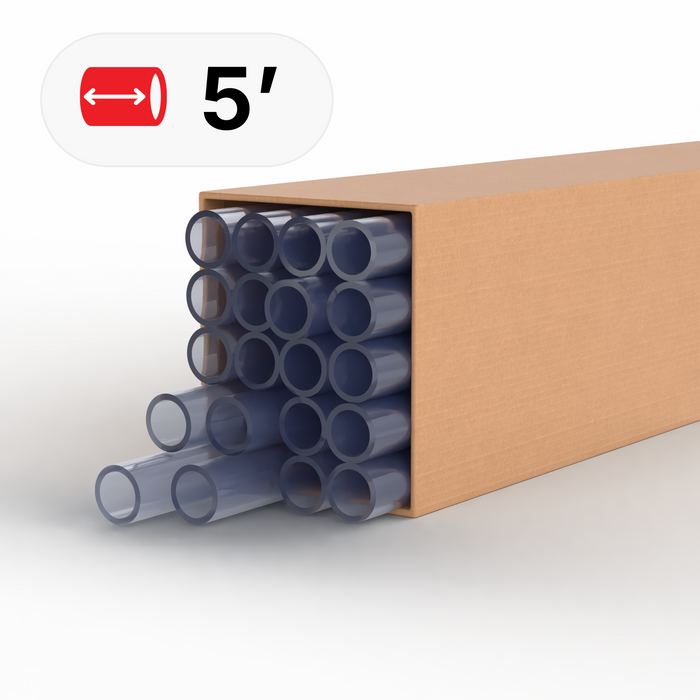 1-1/2 in. Clear Furniture Grade Schedule 40 PVC Pipe, 80 ft. (16x 5 ft. Lengths)