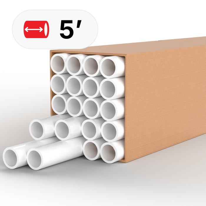 1 in. Furniture Grade Schedule 40 PVC Pipe, 100 ft. (20x 5 ft. Lengths — FORMUFIT Direct 1-in-furniture-grade-schedule-40-pvc-pipe-100-ft-20x-5-ft-lengths-formufit-direct