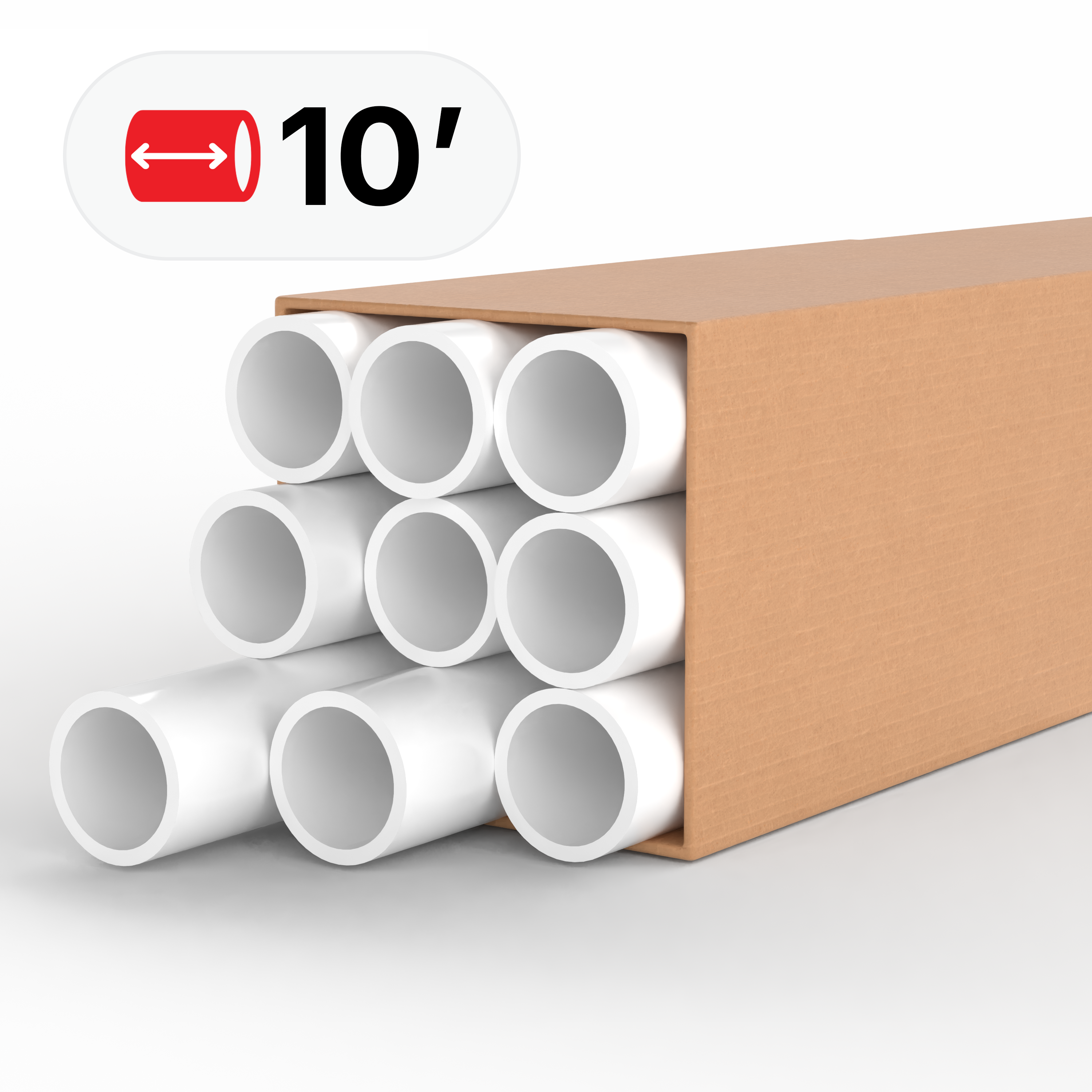 2 in. Schedule 40 PVC Pipe (50 Feet, 10' lengths)