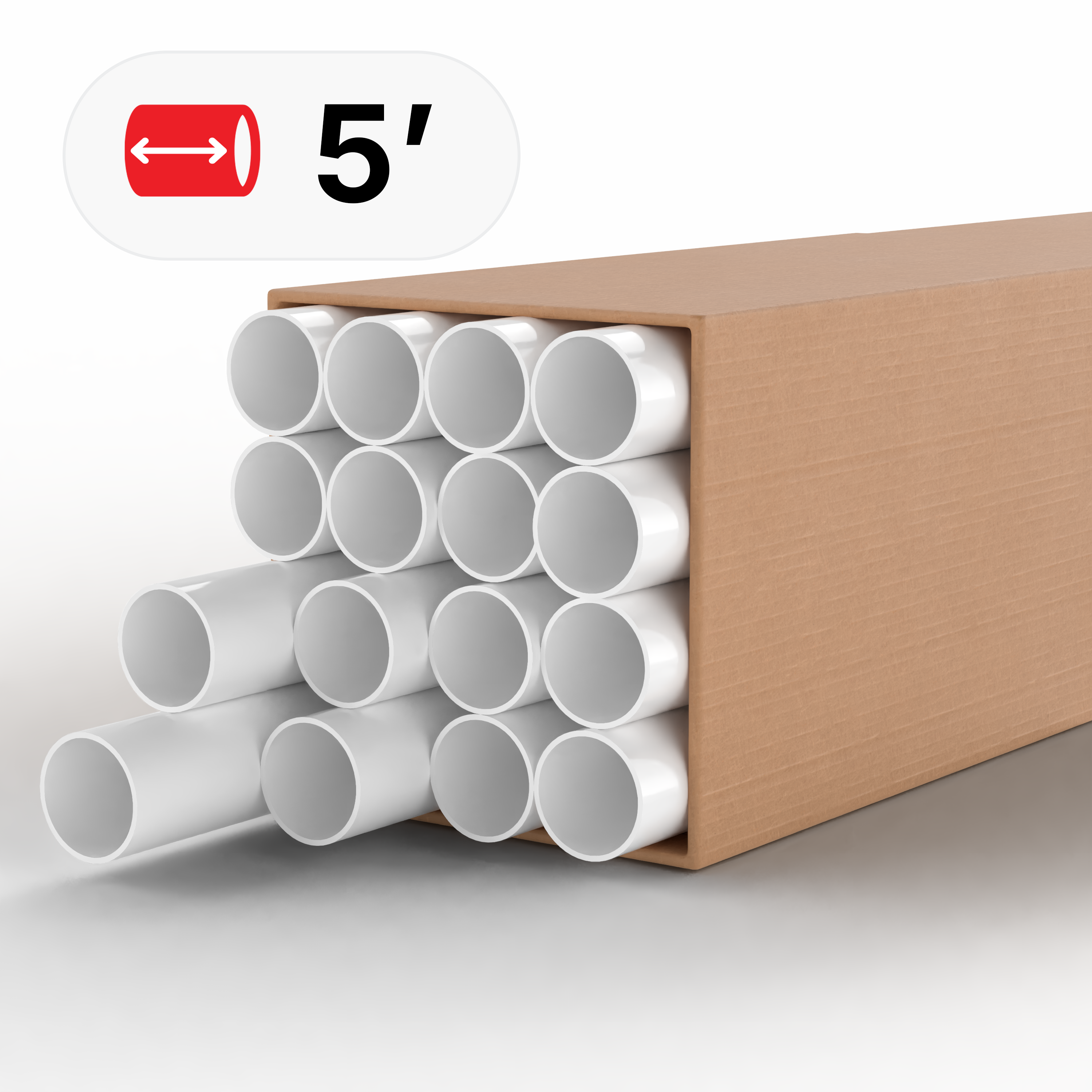 1-1/2 in. Furniture Grade Thinwall PVC Pipe, 80 ft. (16x 5 ft. Lengths)