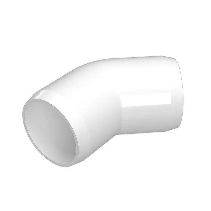PVC Pipe Fitting, Slip Socket, 45 Degree Elbow Connectors Gray